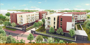 Vue extérieure de la résidence services seniors “Les cerneaux”, Hazebrouck (59)